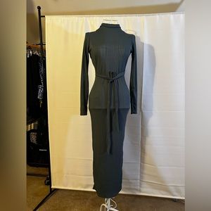 CLUB L LONDON dress in olive. Size 2